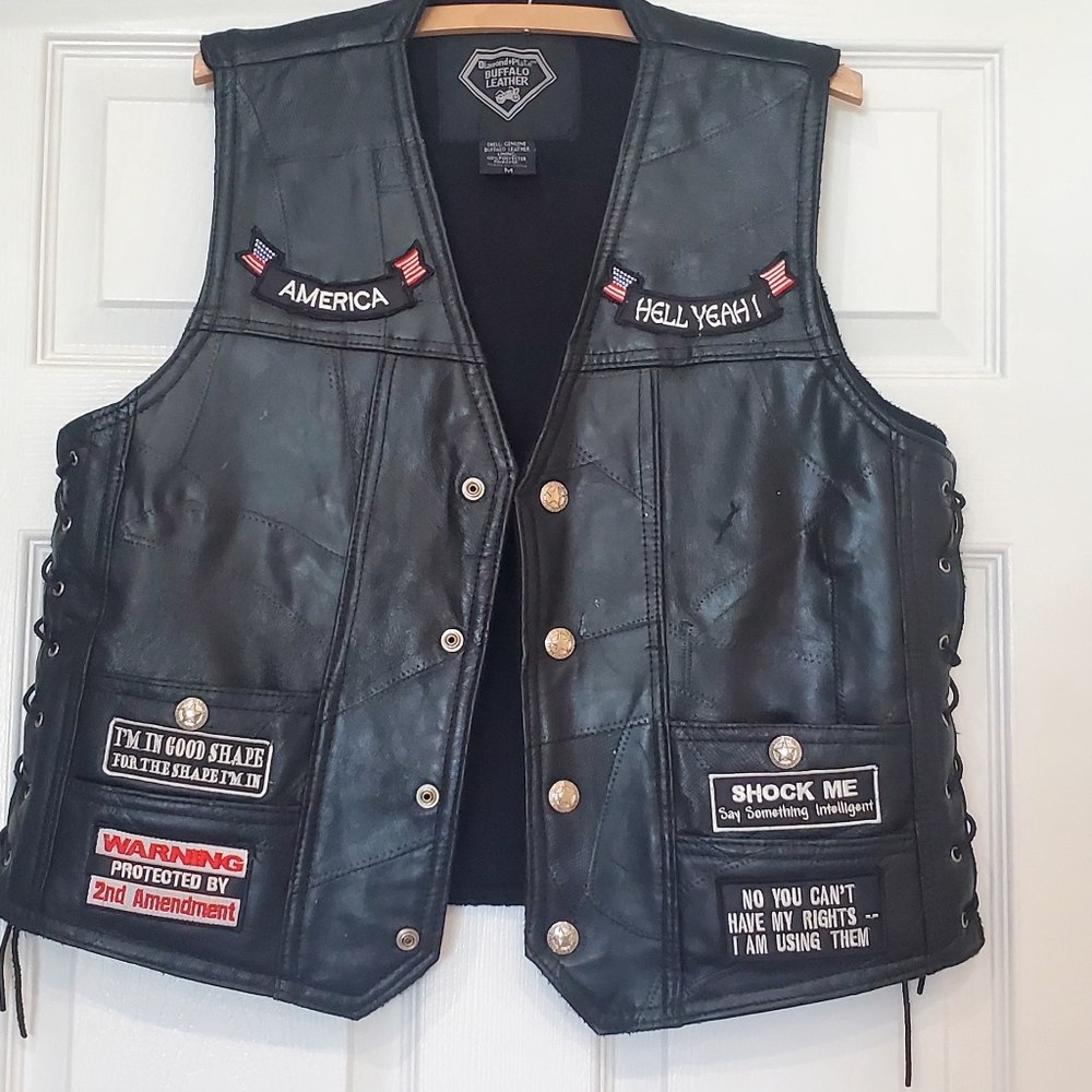 Leather Motorcycle Vest